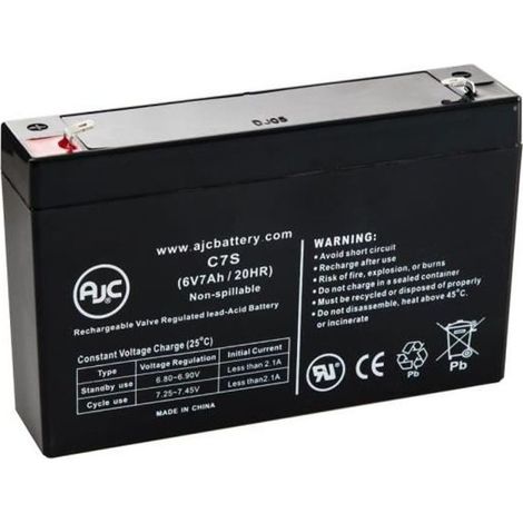 Batterie Panasonic LC-RB066R5P 6V 7Ah Acide scellé de plomb - AJC-C7S-J-1-137977