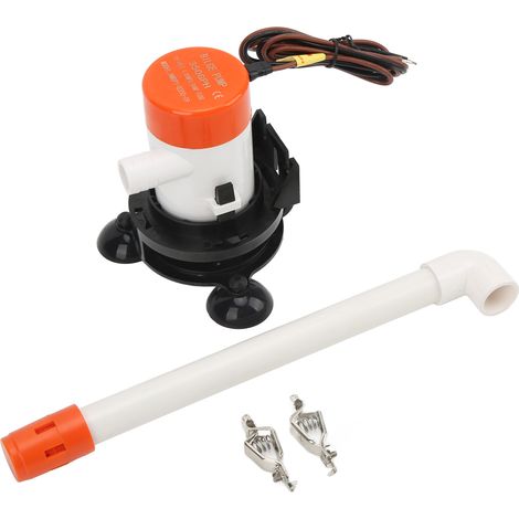 Pompe d'aération submersible portable à ventouse pour vivier, 350 GPH, 12 V, pour bateau. (1/5)