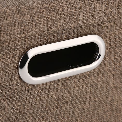 Boîte de rangement pliable en carton et lin, 34,5 x 25,5 x 18 cm (1/5)