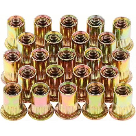 Écrou À Rivet - M12 - Acier Au Carbone Zingué - Pour Acier Plastique Fibre De Verre - 50 Pièces (1/5)