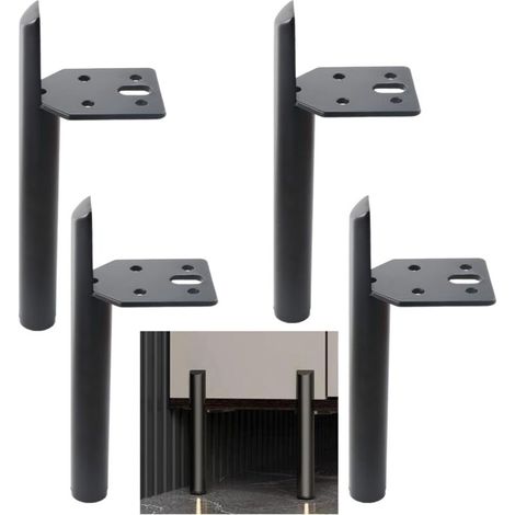 15cm Furniture Legs, Black Metal Table Leg, DIY Furniture Leg, with Screws, Used for Sofa, Coffee Table, Bed Cabinet and Other Furniture.