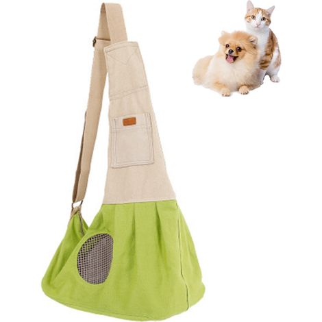 Sac à dos de voyage en toile pour chiens et chats, sac bandoulière tendance et portable pour animaux de compagnie