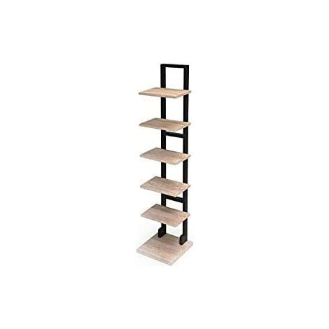 Scaffale urban industrial in legno e metallo slim cm 30 x 30 x 131 h (1/2)