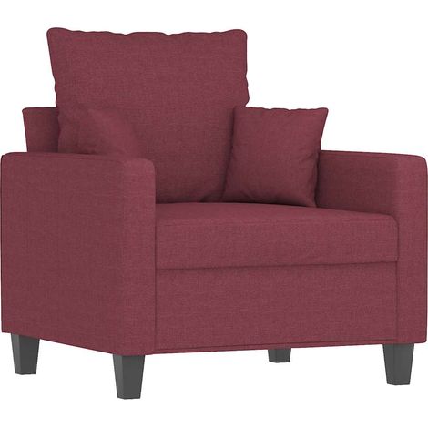 Sessel Bordeaux Rot 60 cm Stoff