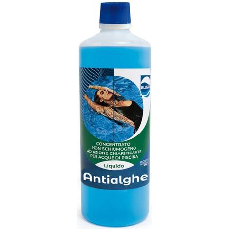 Blusan Antialghe Concentrato 1LT Non Schiumogeno per Piscine - Trattamento Efficace