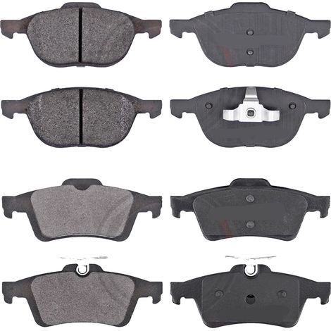 KIT PASTIGLIE FRENO ANTERIORI E POSTERIORI compatibile con VOLVO V60 I (155,157) / PASTIGLIE FRENANTI AUTO OEM P 24 076  P 24 077,P 24 078  P 86 021 / SOSTITUZIONE DIRETTA / BASSA POLVERE / SILENZIOSO