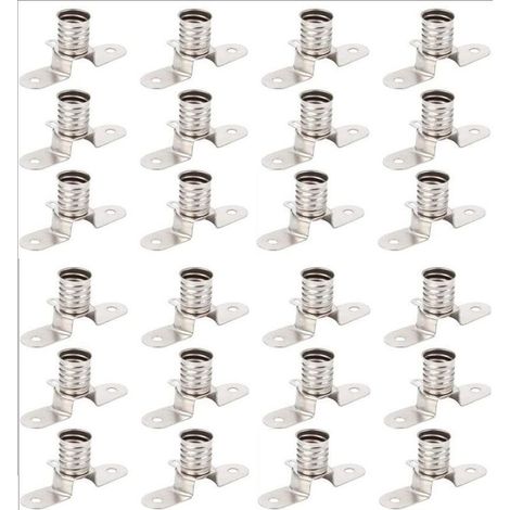 Douille E10 pour ampoule – Lot de 24 pièces – Fer ignifuge jusqu'à 230V 200W – Pour expériences électriques et dispositifs scientifiques (1/5)