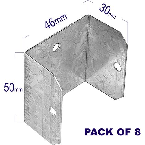 8x Fence Panel Clips 46 x 50mm (1/5)