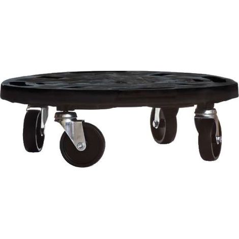 CARRELLO A PIANALE TONDA D. 40 CM PP NERO