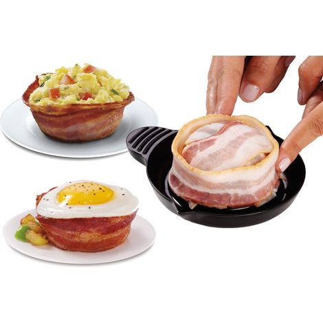 Coppia stampo tortine sformatini formine per pancetta ciotole stampo per bacon (1/3)
