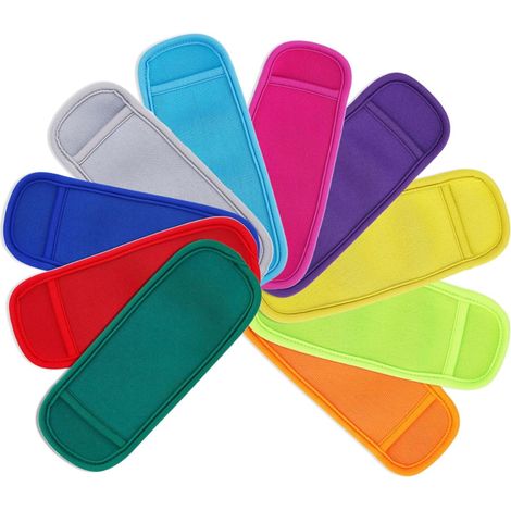10 fundas para helado, de silicona reutilizables, lavables, con bordes reforzados, para niños y fiestas. (1/5)