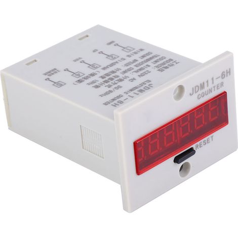 JDM11-6H 6-stelliger elektronischer Zähler mit LED-Digitalanzeige, Relais und Messumformer, 220 V Wechselstrom (1/5)