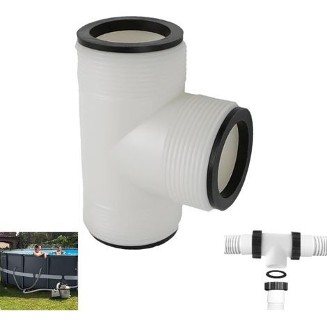 Raccord de Tuyau en T pour Piscine 38 mm, Adaptateur de Piscine à 3 Voies Kit Raccordement Piscine 1,5 Pouces Pool Hose T Splitter pour I-ntex Coleman (1/5)