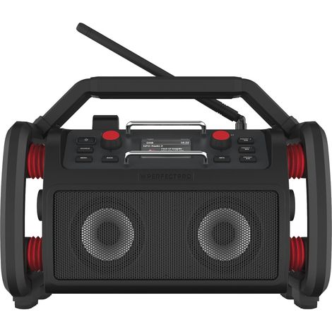Perfectpro Akku Radio Rockpro - Radio mit Bluetooth 5.0 - Baustellenradio mit 2x15 Watt - DAB+ & UKW-Empfang (1/5)