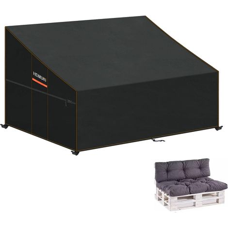 Housse de Canapé Palette, Housse Canapé de Jardin 2 Places Housse de Canapé Exterieur Imperméable Housse pour Canapé Palette Bâche de Protection pour Canape Extérieur 138x99x80/40cm (1/5)