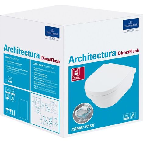 Combi-Pack ARCHITECTURA DirectFlush blanc VILLEROY & BOCH