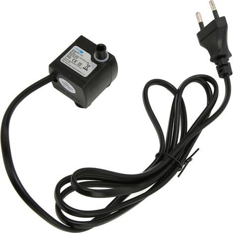 Mini Pompe à Eau Submersible Réglable Silencieuse Étanche IPX8 avec Ventouse pour Aquarium, Prise EU 220-240V (1/4)