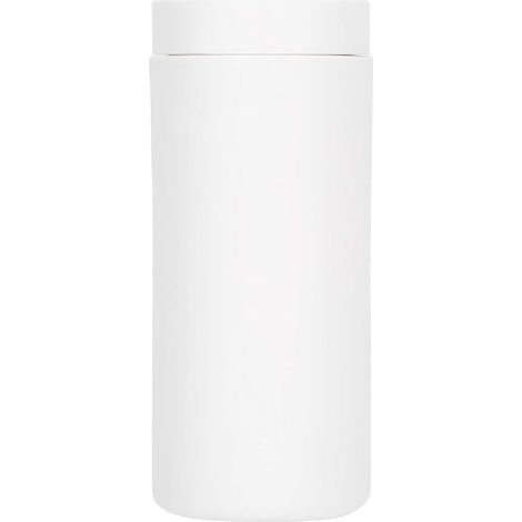 Distributeur de Savon Manuel 240ml, Bouteille Souple en Silicone, pour Cuisine, Salle de Bain et Douche, Rechargeable et Économique (Blanc) (1/5)