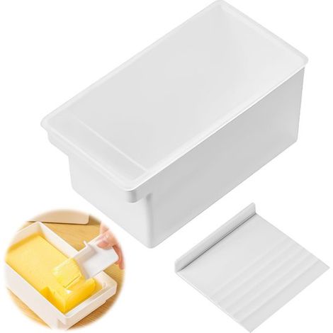 1 Stück Butterdose Butteraufbewahrungsbehälter Butterausstecher Küchenbutterdose Kühlschrankbutterdose Butterdose mit Deckel und Ausstecher für C (1/5)