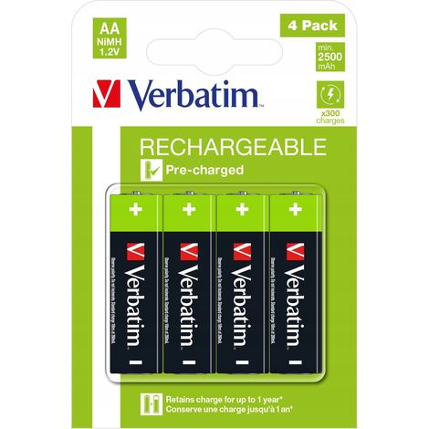 Batteria ricaricabile Verbatim AA 4, 49517