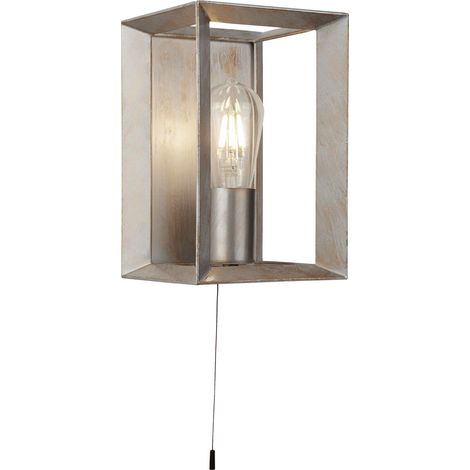 Searchlight Heaton Lampada da parete in metallo spazzolato oro/argento (1/5)