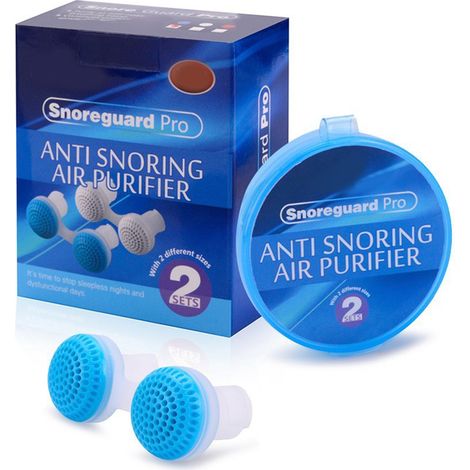 Appareil Anti Ronflement avec Purificateur d'Air Mini, Embouts Nasaux Bleus pour Respiration Facile (1/5)