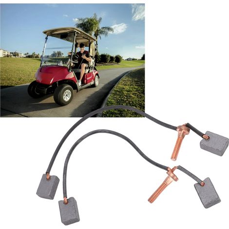 Kit de 2 balais de moteur pour voiturette de golf JU2 H1801 00, balais de charbon de remplacement pour voiturettes de golf à entraînement G29 (2007-2016) (1/5)