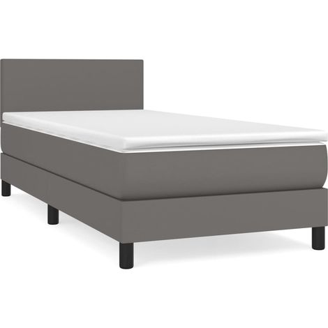 Maison Exclusive - Boxspringbett mit Matratze Grau 100x200 cm Kun