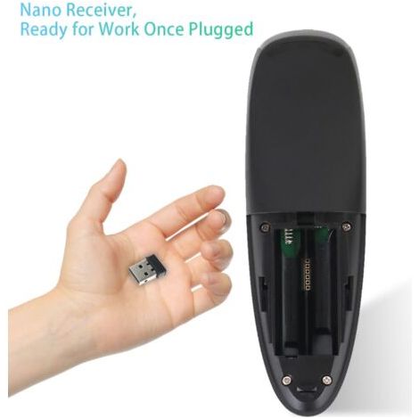 NALOOKAMIC Télécommande Intelligente Voix Commandée G10S- - 2.4G Sans Fil + Bluetooth + Infrarouge, Télécommande Universelle pour TV, Box, Projeteur, Maison Connectée, Contrôle Vocal et Sans Fil(2pcs) (1/4)