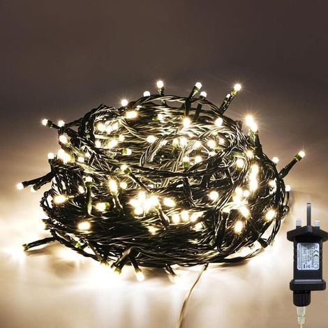 100/200/300/400 LED String Lights, 8 Modes Timer Fairy Lights for Bedroom, Plug in, Warm White, Outdoor, Garden, Mains Powered, Waterproof, Christmas for Parties (100 MUMU (1/4)