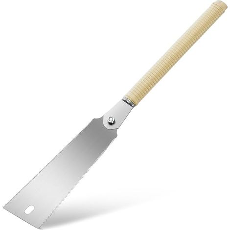 Japanische Handsäge – Doppelschneidige Zugsäge zum Schneiden von dünnem Holz, tragbar für Camping und Heimwerkerprojekte (1/5)