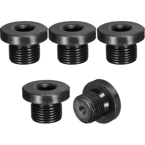 5Pcs G3/8, Bouchon de Tuyau à Tête Hexagonale Extérieure, Bouchon de Tuyau Mâle en Acier Au Carbone Avec Joint D'étanchéité pour Terminer Les Extrémités de Tuyau de Vidange (1/5)