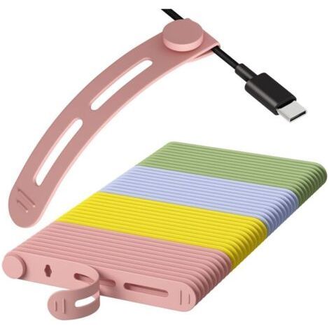 Silicone Cable Tie 40 Pieces Reusable Cable Tie, Hose Clamp, Silicone Cable Ties, Twist Ties, Cord Tie, Organizer Strap for Ropes and Cable Management (1/5)