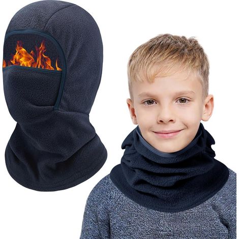 Kinder Sturmhaube Winter Fleece Warm Winddicht Skimaske Radfahren Gesichtsmaske unter Helm (1/5)