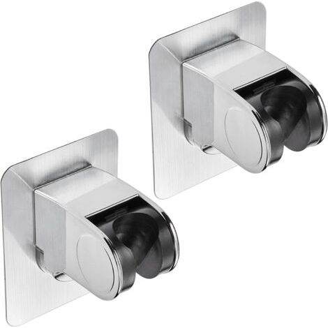 2Pcs Wall Mounted Shower Holder Self Adhesive Suction Cup Holder Shower Head Adjustable Shower Head Holders with Adjustable Angle Waterproof Heavy Duty for Bathroom Hotel (1/4)