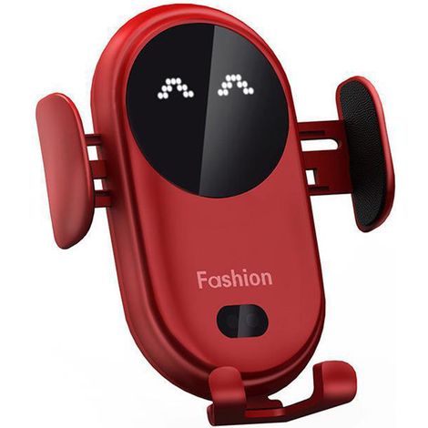 Chargeur de voiture sans fil 10W avec support pour téléphone portable, capteur intelligent , compatible iPhone et Samsung