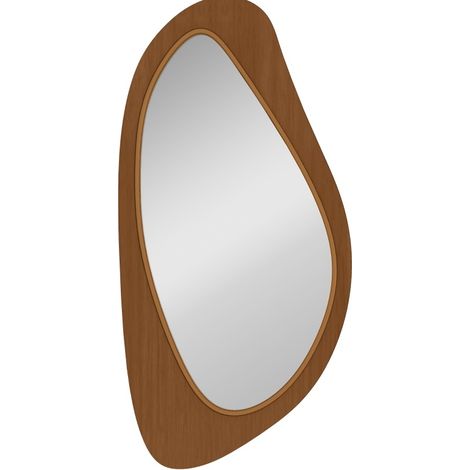 Miroir mural en bois naturel de pin 91,5 x 45 x 3 cm pour chambre et salon (1/5)