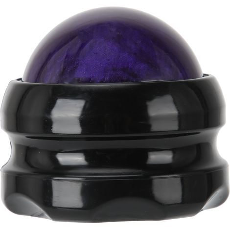 Rouleau de massage aux huiles essentielles pour la relaxation musculaire et la détente - Balle anti-stress pour cou, jambes et mains (Violet) (1/5)