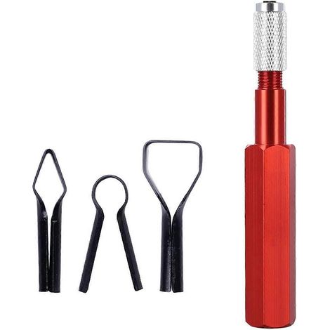 Ensemble de manche pour fraise à lisser les angles avec 3 lames rouges (1/5)