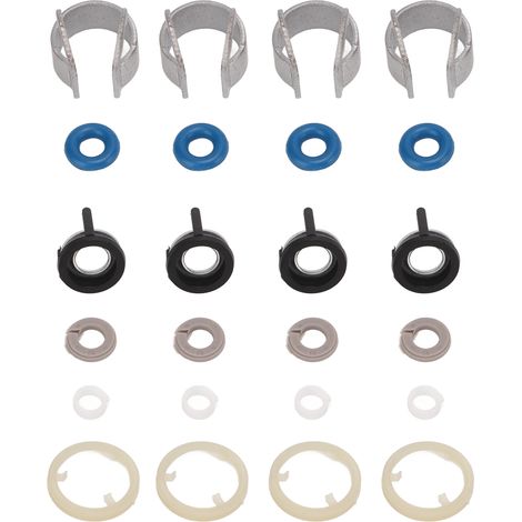Decdeal Kit de réparation de joints d'injecteur de carburant, 4 jeux de joints toriques en caoutchouc et métal de remplacement pour A3 A4 A5 S5 S4 Q5 Q3