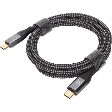 1,5 m langes USB-C-zu-USB-C-Kabel, Nylon, PD 240 W, PD 3.1 mit E-Mark-Chip für Laptop, Smartphone und Tablet