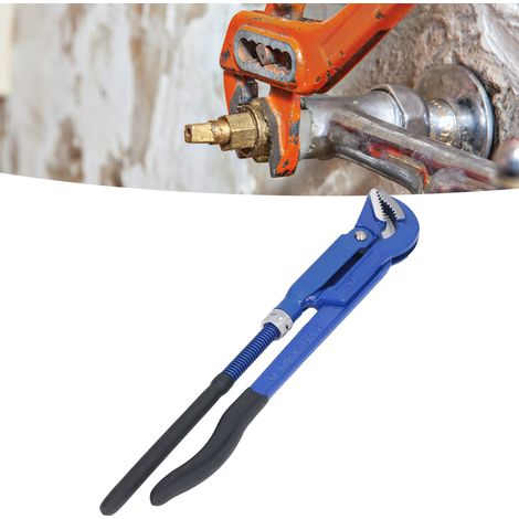 Clé à pipe à bec d'aigle à 45 degrés, serrage de tuyaux de plomberie, clé de salle de bain, clé à pipe universelle de 1,5 pouce. (1/5)