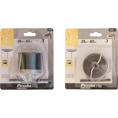 scie cloche avec 5 lames piranha X81025 coupe 68 A 100 mm de profondeur 30 mm