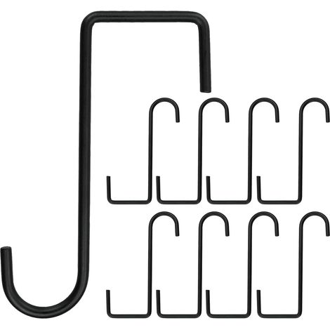 Lot de 8 crochets de jardin, 15,2 cm, crochets de clôture pour support de plantes mural, crochets de berger, support pour lumières, pots de fleurs suspendus, treillis grimpant, crochets grands