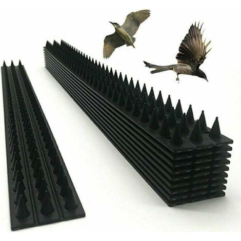 Ensemble de 10 Pics Répulsifs Anti-Oiseaux pour Clôture Murale - Dissuasion avec des Pics pour Éloigner les Oiseaux.