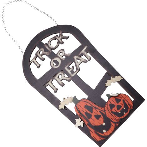 LED-Halloween-Schild in Kürbis-Totenkopf-Grabsteinform, batteriebetrieben, Willkommensschild für Zuhause, Büro, Party (1/5)