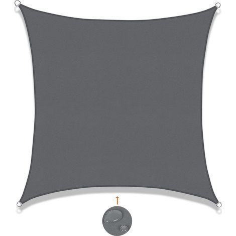 Voile d'ombrage Rectangulaire 4x4m Imperméable Toile Ombrage UV Protection (1/5)