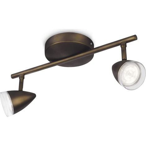 Maple - Barra spot LED bronzo 2 luci