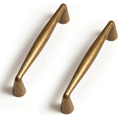Set mit 6 antiken Möbelgriffen, Schubladengriffen – 96 mm Lochabstand, antike Bronze-Möbelgriffe, Küchengriffe (1/5)