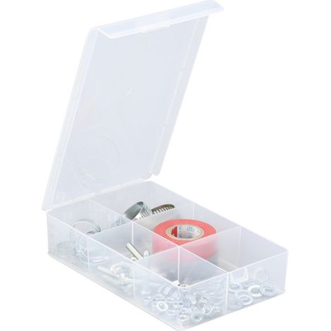 Allit Sortimentskasten EuroPlus Basic 12,1x20,7x4,4 cm transparent Aufbewahrung (1/3)
